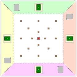 A diagram of the arena for the SR2024 game